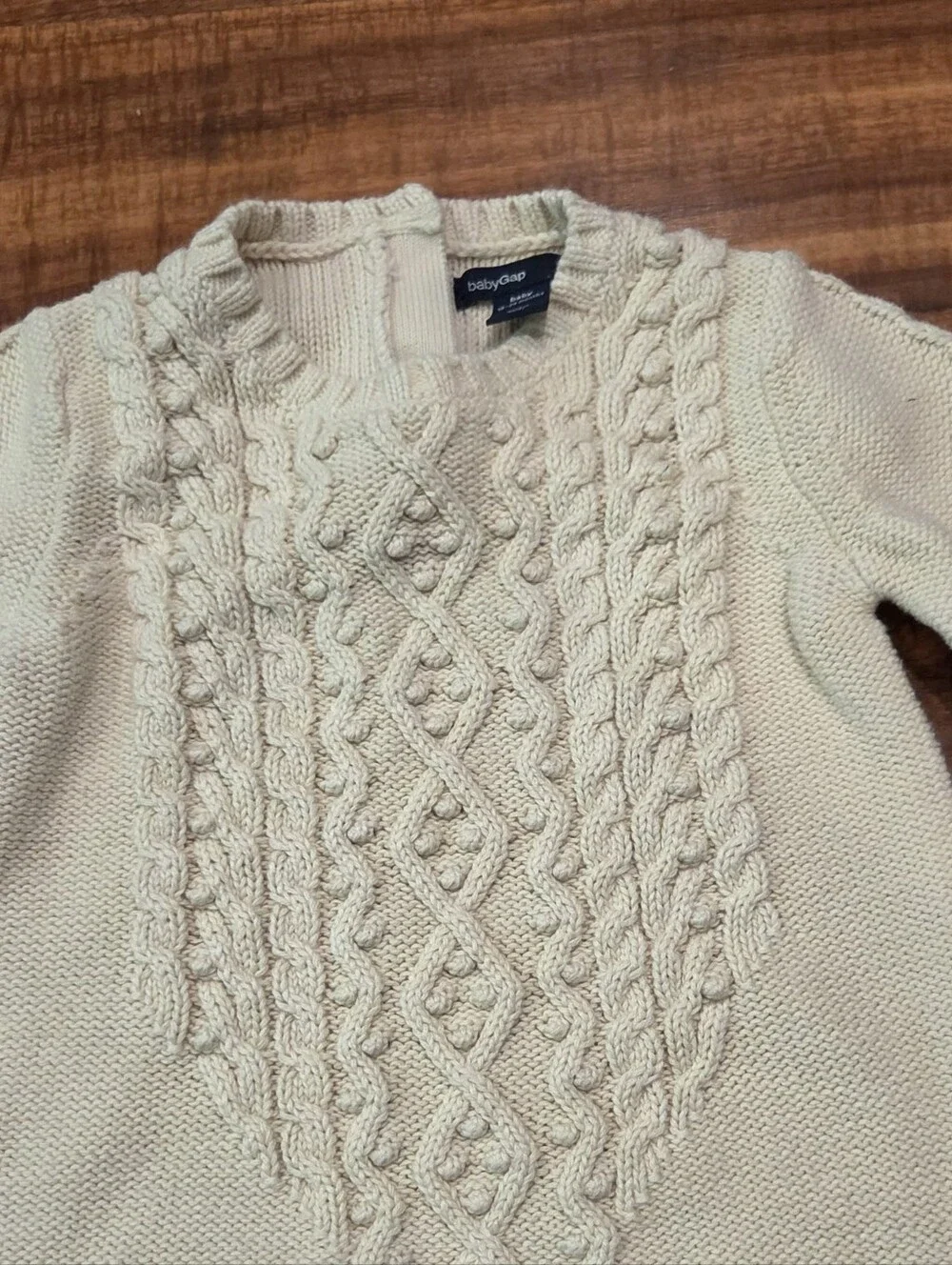GAP Baby NWT/EUC 18-24 Months Cream Sweater Dress & Owl Tights